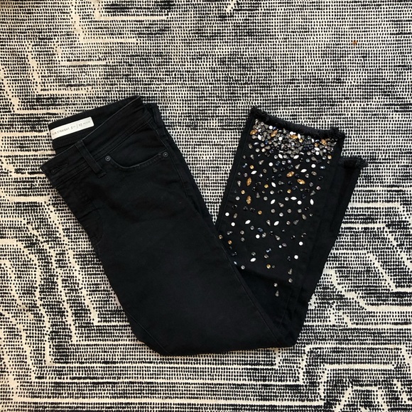 Anthropologie Pilcro Beaded Jeans Size 27P - Picture 2 of 5